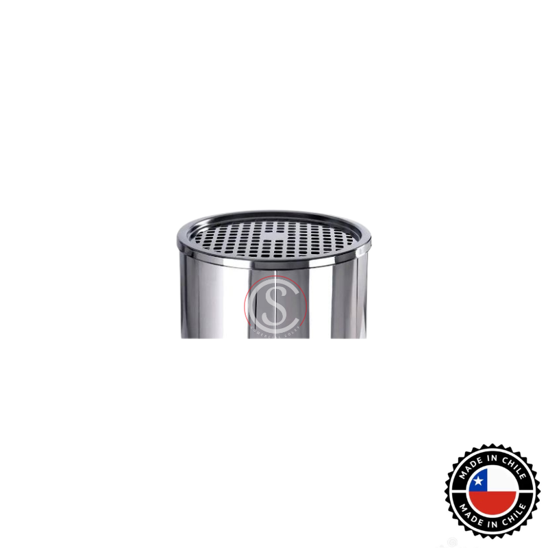 Basurero de acero inoxidable con cenicero 30 litros - Imagen 2