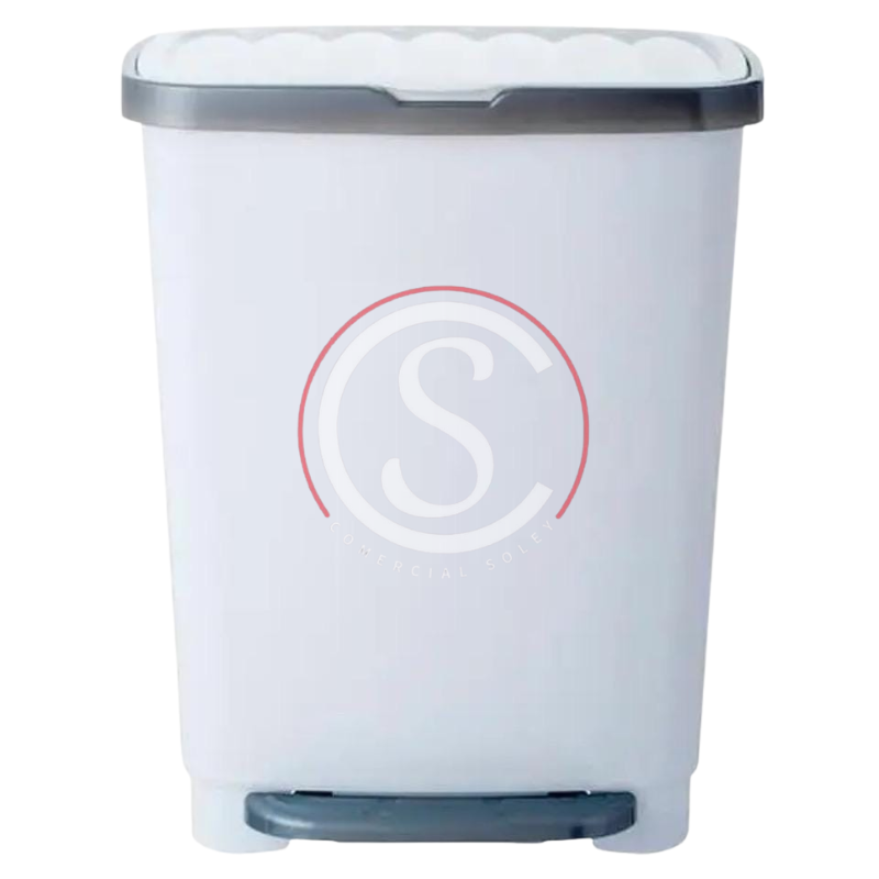 Basurero plastico con tapa y pedal 25 litros - Imagen 3