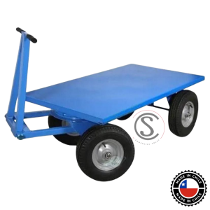 Carro Plano Metálico Ruedas Neumáticas