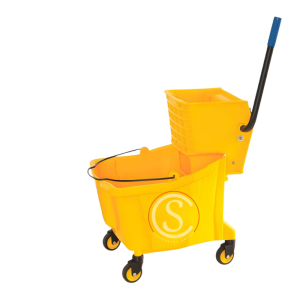 Carro estrujador plastico capacidad 36 litros color Amarillo