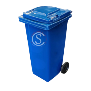 Contenedor de basura plástico 120 litros color Azul
