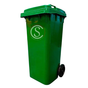 Contenedor de basura plástico 120 litros color Verde Importado