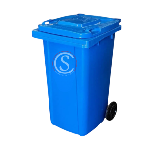 Contenedor de basura plástico 240 litros color Azul