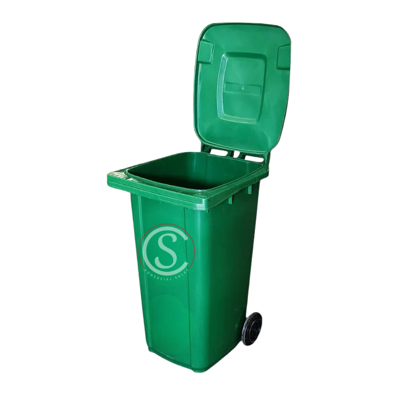 Contenedor de basura plástico 240 litros color Verde - Imagen 2