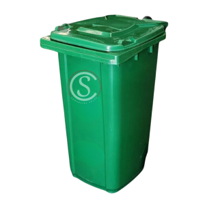 Contenedor de basura plástico 240 litros color Verde