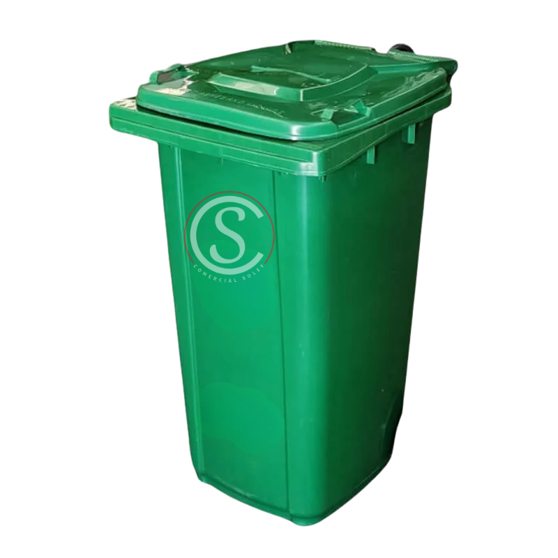 Contenedor de basura plástico 240 litros color Verde
