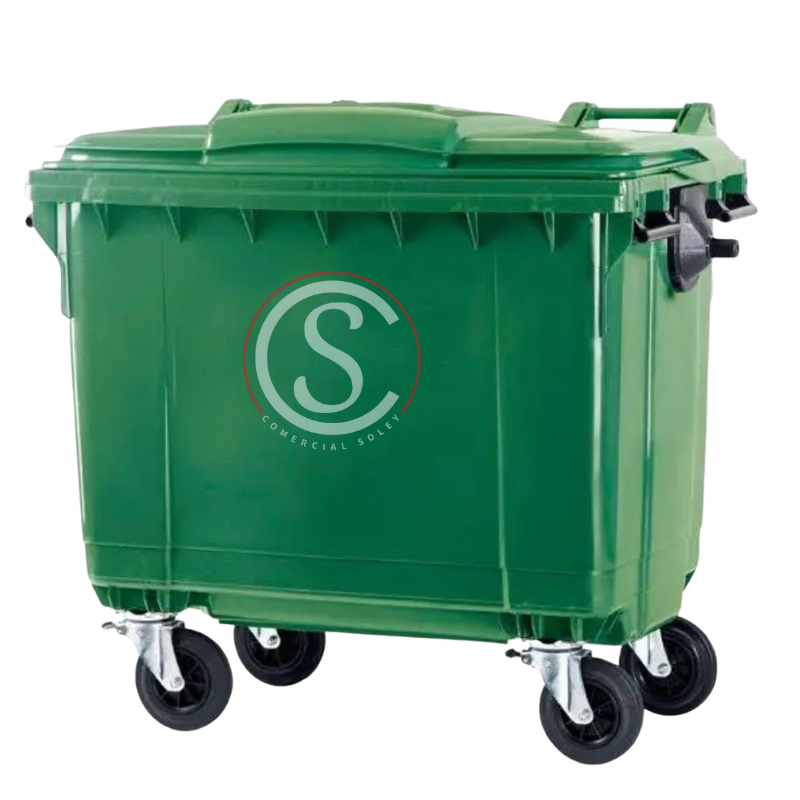 Contenedor de basura plastico 660 litros origen Importado Color Verde