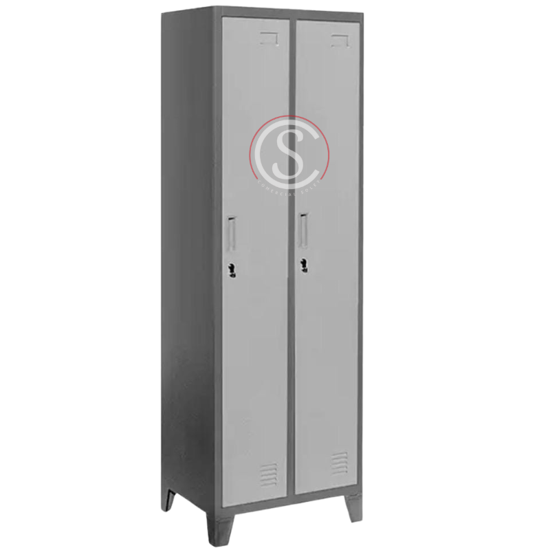 Lockers Metálico Industrial 2 cuerpos 2 puertas