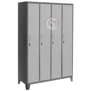 Lockers Metalico Industrial 4 cuerpos 4 puertas