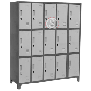 Lockers Metálico Industrial 5 Cuerpo 15 puertas