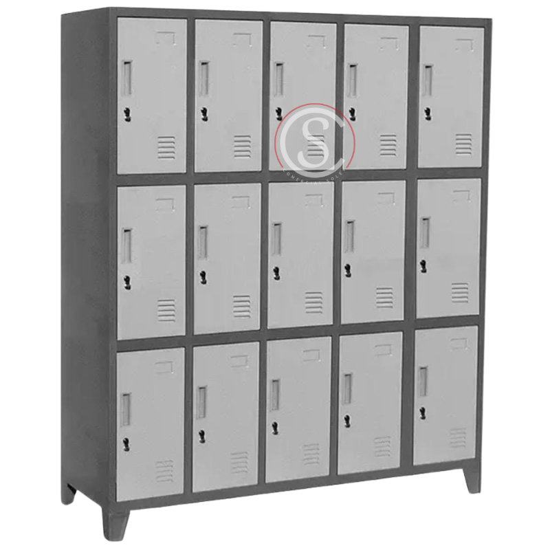 Lockers Metálico Industrial 5 Cuerpo 15 puertas