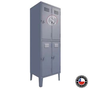 Lockers Metalico Nacional 2 Cuerpos 4 Puertas