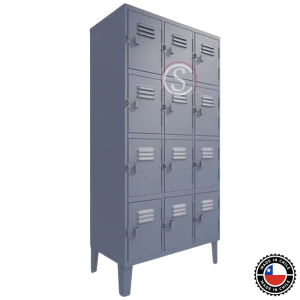 Lockers Metalico Nacional 3 Cuerpos 12 Puertas