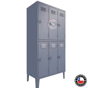 Lockers Metalico Nacional 3 Cuerpos 6 Puertas