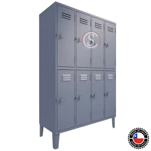 Lockers Metalico Nacional 4 Cuerpos 8 Puertas