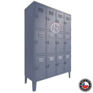 Lockers Metalico Nacional 4 Cuerpos 12 Puertas