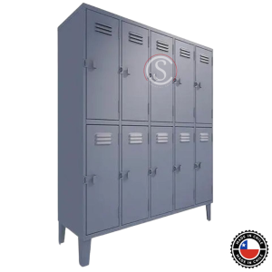 Lockers Metalico Nacional 5 cuerpos 10 puertas
