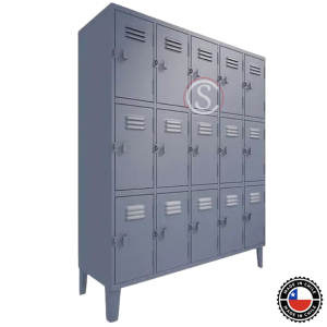 Lockers Metalico Nacional 5 Cuerpos 15 Puertas