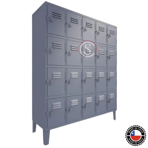 Lockers Metalico Nacional 5 cuerpos 20 puertas