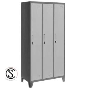 Lockers Metálico Industrial 3 cuerpos 3 puertas