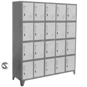 Lockers Metálico Industrial 5 cuerpos 20 puertas
