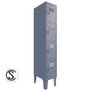 Lockers Metalico Nacional 1 Cuerpo 4 Puertas