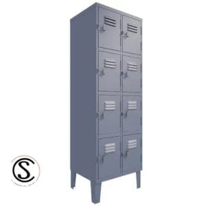 Lockers Metalico Nacional 2 Cuerpos 8 Puertas