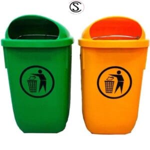 Basurero plastico 50 litros para pedestal o muro importado