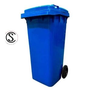 Contenedor de basura plástico 120 litros color Azul