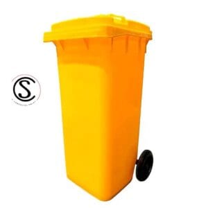 Contenedor de basura plástico 120 litros color Amarillo