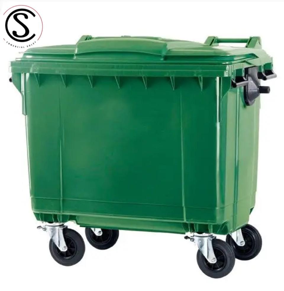 Contenedor de basura plastico 660 litros origen Importado Color Verde