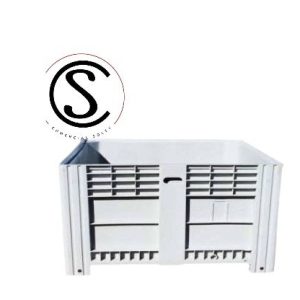 Bins Plastico Semi Nuevo  Industrial Cerrado 805 litros Gris