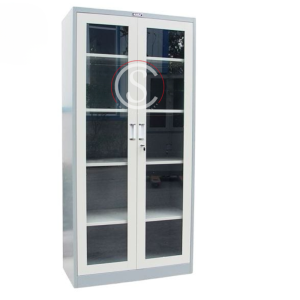 Vitrina Metálica con puertas de vidrio batiente