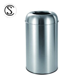 Basurero Acero Inoxidable 50 Litros Forma Bala