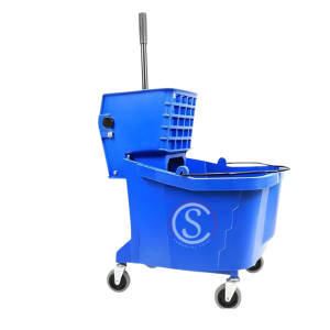 Carro estrujador plastico capacidad 36 litros color Azul