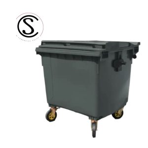 Contenedor de basura plástico 1100 litros color Gris Oscuro