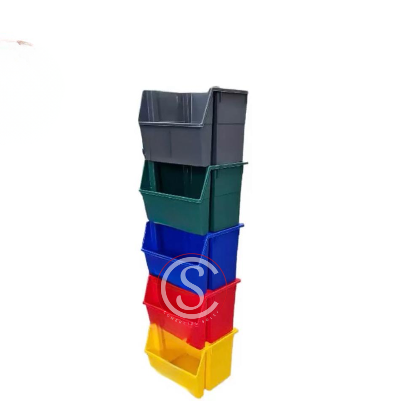 CONTENEDOR DE RECICLAJE MULTIUSO WENCO COLOR 45 LTS