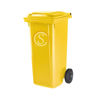 Contenedor de basura plástico Color Amarillo 120 litros origen Alemán