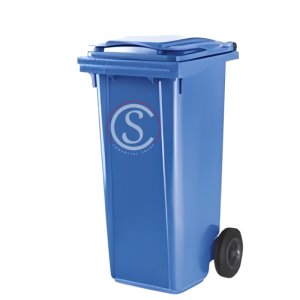 Contenedor de basura plástico Color Azul 120 litros origen Alemán