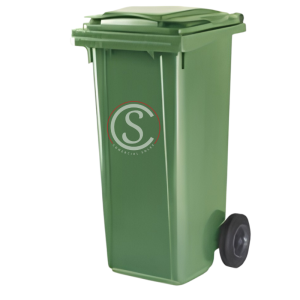 Contenedor de basura plástico Color Verde 120 litros origen Alemán