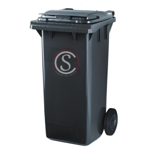 Contenedor de basura plástico Color Gris Oscuro 120 litros origen Alemán