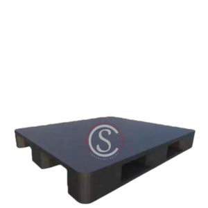 PALLET LISO 3 RIELES RACK 100% RECICLADO NEGRO