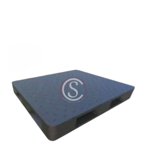 PALLET LISO 6 RIELES RACK 100% RECICLADO NEGRO
