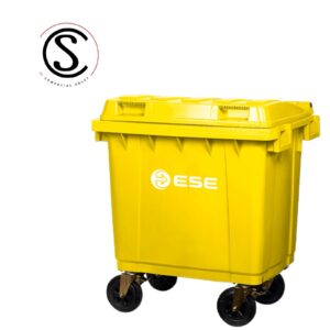 Contenedor de basura plástico 400 litros color amarillo origen Alemán