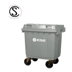 Contenedor de basura plástico 400 litros color gris claro origen Alemán