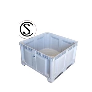 Bins Plastico Industrial Cerrado 857 litros Gris