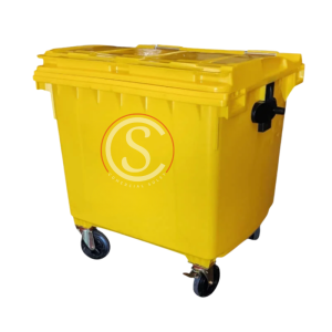 Contenedor de basura plástico 1100 litros Amarillo