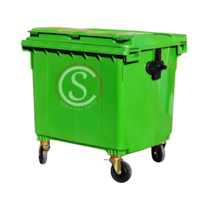 Contenedor de basura plástico 1100 litros color Verde