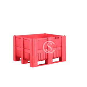 Bins Plastico Industrial Cerrado 610 litros Color Rojo