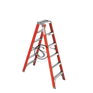 ESCALERA TIJERA FIBRA VIDRIO DOBLE ACCESO 6 PELDAÑOS